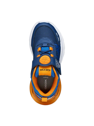 BOY'S SNEAKERS - GEOX NAVY-ORANGE - J65LYA 011CE 5