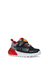 BOY'S SNEAKERS - GEOX BLACK-RED - J65LYA 011CE 2