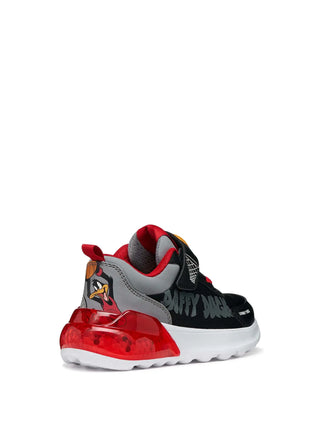 BOY'S SNEAKERS - GEOX BLACK-RED - J65LYA 011CE 4