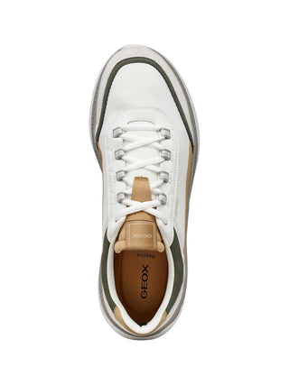 MEN'S SNEAKERS - GEOX WHITE-GREEN - U65HUC 014EK 5