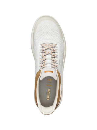 SNEAKERS UOMO - GEOX BIANCO-MARRONE - U65MPE 06KEK 5