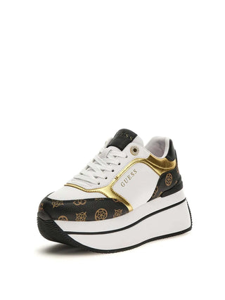 WOMEN'S SNEAKERS - GUESS WHITE-BROWN - FL7CMR FAL12 2