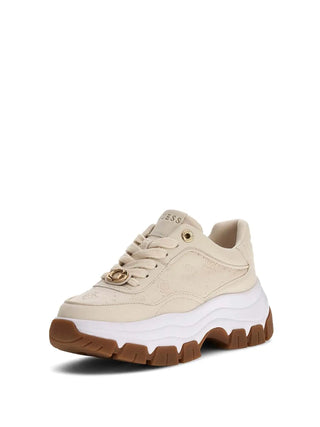 WOMEN'S SNEAKERS - GUESS CREAM - FLFBRT PEL12 2