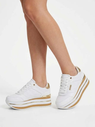 SNEAKERS DONNA - GUESS BIANCO-PLATINO - FLJHN4 ELE12 6
