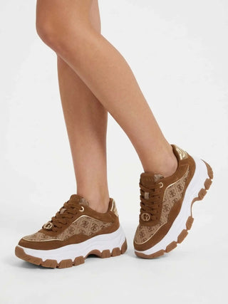 WOMEN'S SNEAKERS - GUESS BEIGE-BROWN - FLPBT3 FAL12 7