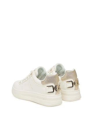 WOMEN'S SNEAKERS - GUESS WHITE-GOLD - FLPWES ELE12 3