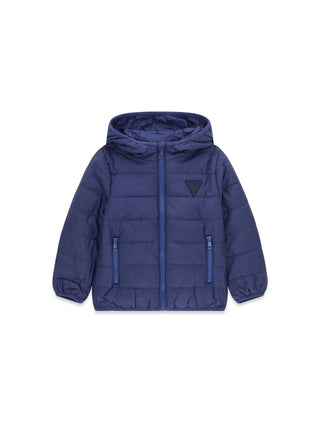 CHILDREN'S DOWN JACKET - GUESS KIDS BLUE - H4BT03 WCFM0