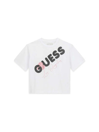 GIRL'S T-SHIRT - GUESS KIDS WHITE - J6RI00 K6YW4