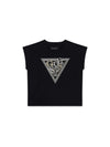 GIRL'S T-SHIRT - GUESS KIDS BLACK - J6RI04 K6YW4 1