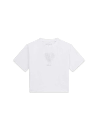 GIRL'S T-SHIRT - GUESS KIDS WHITE - J6RI05 K6YW4