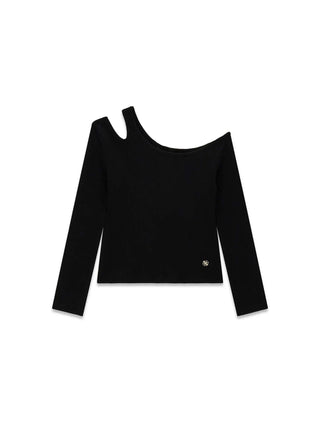 GIRL'S T-SHIRT - GUESS KIDS BLACK - J6RI29 KBZP4