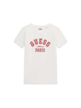 GIRL'S T-SHIRT - GUESS KIDS WHITE - J6RI41 J1314