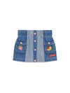 GIRL'S SKIRT - GUESS KIDS BLUE - K6GD05 D7850 1