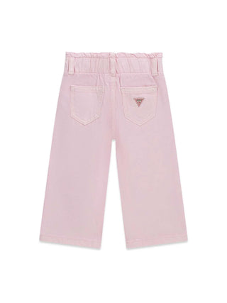 GIRL'S PANTS - GUESS KIDS PINK - K6RB05 WH1T0 2