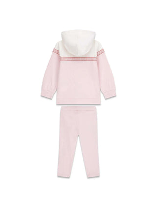 GIRL'S TRACKSUIT - GUESS KIDS WHITE-PINK - K6RG00 KA6R4 2