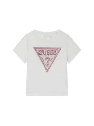GIRLS' T-SHIRT - GUESS KIDS WHITE - K6RI10 K6YW4