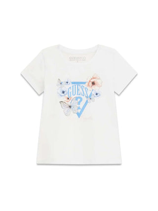 GIRL'S T-SHIRT - GUESS KIDS WHITE - K6RI21 K6YW4