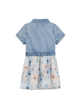 GIRL'S DRESS - GUESS KIDS BLUE - K6RK16 D4EU0 2