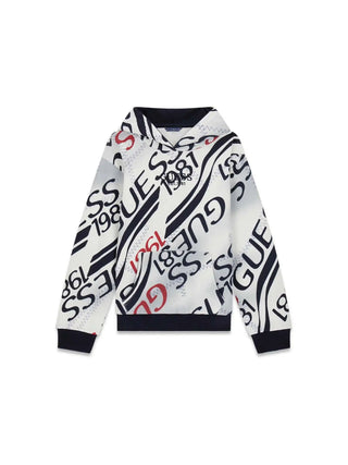 BOY'S SWEATSHIRT - GUESS KIDS RED-BLUE - L6RQ00 KA6R4