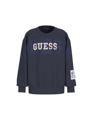 BOY'S SWEATSHIRT - GUESS KIDS BLUE - L6RQ10 K0170