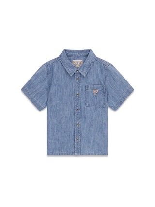 CAMICIA BAMBINO - GUESS KIDS BLU - N6GH05 WN370