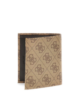 MEN'S WALLET - GUESS BEIGE-BROWN - SMVELE LEA22 2