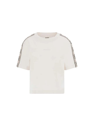 WOMEN'S T-SHIRT - GUESS ATHLEISURE OFF WHITE - V3RI08 I3Z14