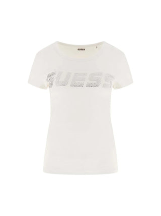 WOMEN'S T-SHIRT - GUESS ATHLEISURE OFF WHITE - V4BI16 KCIV1