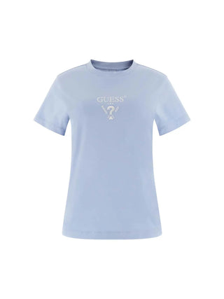 WOMEN'S T-SHIRT - GUESS ATHLEISURE BLUE - V4YI21 KCDH1
