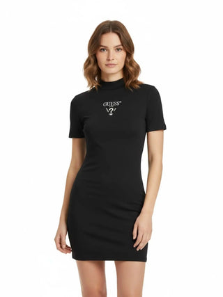 WOMEN'S DRESS - GUESS ATHLEISURE BLACK-WHITE - V4YK02 KCDH1 3