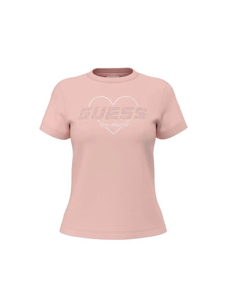 WOMEN'S T-SHIRT - GUESS ATHLEISURE PINK - V5GI10 K9RM1
