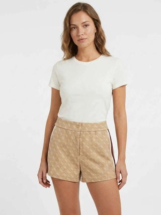 WOMEN'S SHORTS - GUESS ATHLEISURE BEIGE - V6GD02 K2959 2
