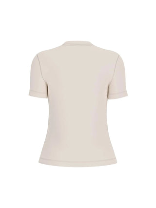 WOMEN'S T-SHIRT - GUESS ATHLEISURE DOVE GREY - V6GI01 K2962 2