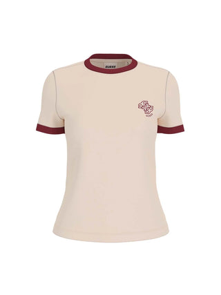 WOMEN'S T-SHIRT - GUESS ATHLEISURE WHITE - V6GI05 K2966 1