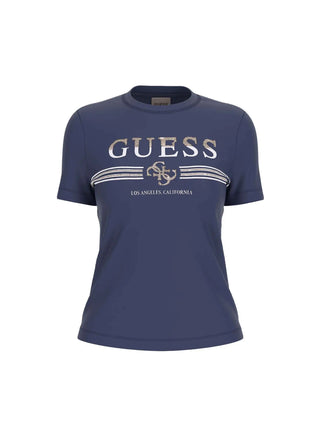 T-SHIRT DONNA - GUESS ATHLEISURE BLU - V6GI07 K2968 1