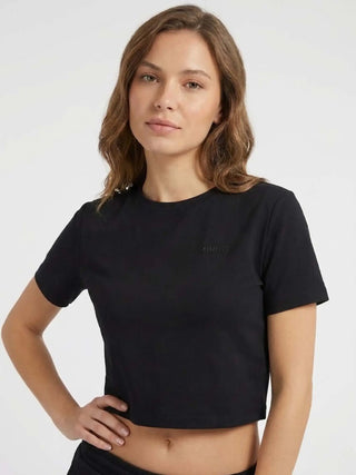 T-SHIRT DONNA - GUESS ATHLEISURE NERO - V6GI17 K2984 3