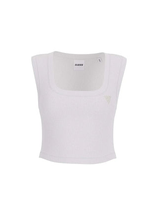 TOP DONNA - GUESS ATHLEISURE BIANCO - V6GP07 K2987 1