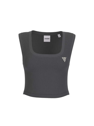 TOP DONNA - GUESS ATHLEISURE NERO - V6GP07 K2987