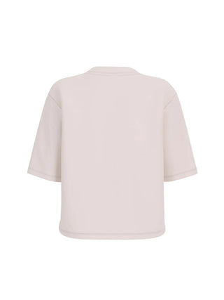 WOMEN'S T-SHIRT - GUESS ATHLEISURE CREAM - V6RI09 I3Z14 2