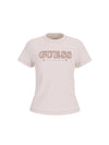 WOMEN'S T-SHIRT - GUESS ATHLEISURE CREAM - V6RI10 I3Z14 1