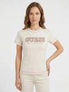 WOMEN'S T-SHIRT - GUESS ATHLEISURE CREAM - V6RI10 I3Z14 3