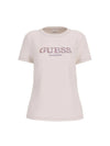 WOMEN'S T-SHIRT - GUESS ATHLEISURE CREAM - V6RI11 J1314 1