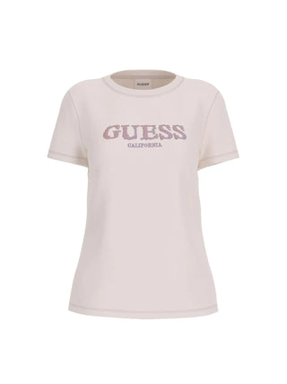 WOMEN'S T-SHIRT - GUESS ATHLEISURE CREAM - V6RI11 J1314 1