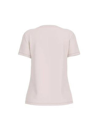 WOMEN'S T-SHIRT - GUESS ATHLEISURE CREAM - V6RI11 J1314 2