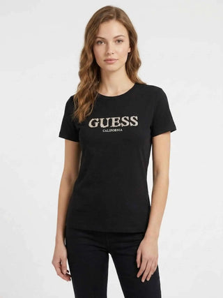 WOMEN'S T-SHIRT - GUESS ATHLEISURE BLACK - V6RI11 J1314 3