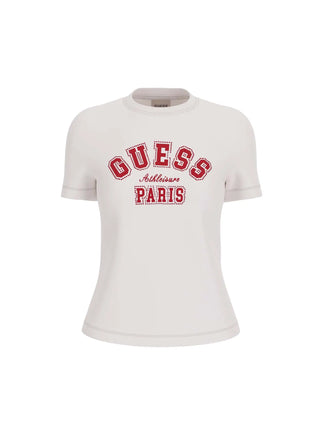 WOMEN'S T-SHIRT - GUESS ATHLEISURE WHITE - V6RI15 J1314