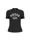 WOMEN'S T-SHIRT - GUESS ATHLEISURE BLACK - V6RI15 J1314 1