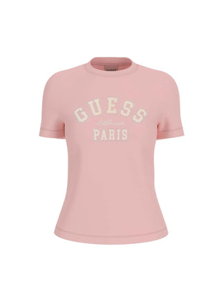 WOMEN'S T-SHIRT - GUESS ATHLEISURE PINK - V6RI15 J1314 1