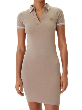 WOMEN'S DRESS - GUESS ATHLEISURE BEIGE - V6RK02 Z4692