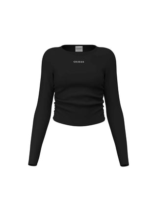 WOMEN'S SWEATSHIRT - GUESS ATHLEISURE BLACK - V6RP08 KD932